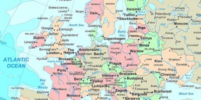 Reino unido mapa de europa - Mapa de gran Bretaña y europa (Norte de