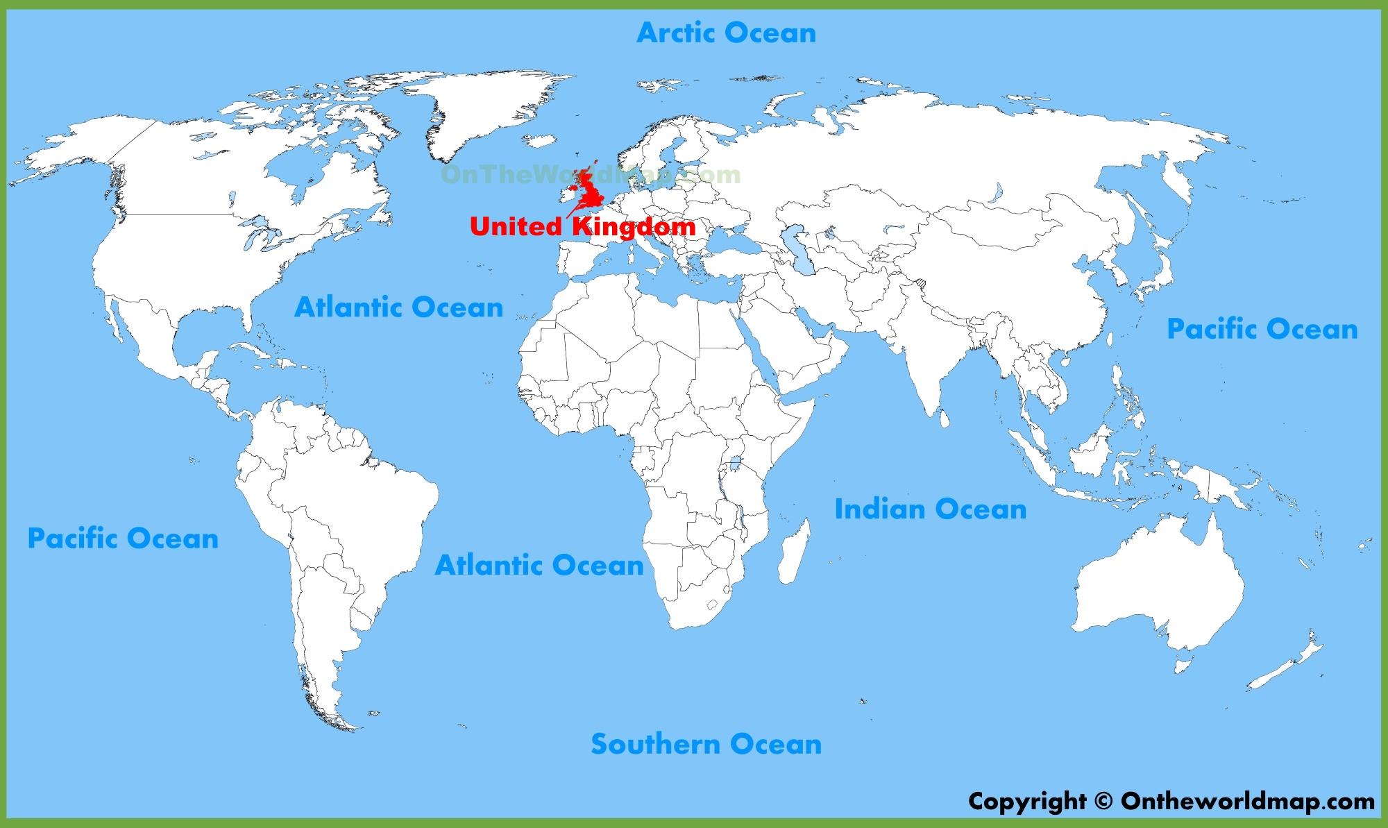 Gran bretaña en el mapa del mundo, Donde es Reino Unido situado en el ...