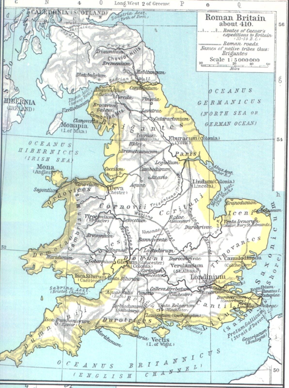 mapa de gran Bretaña medieval