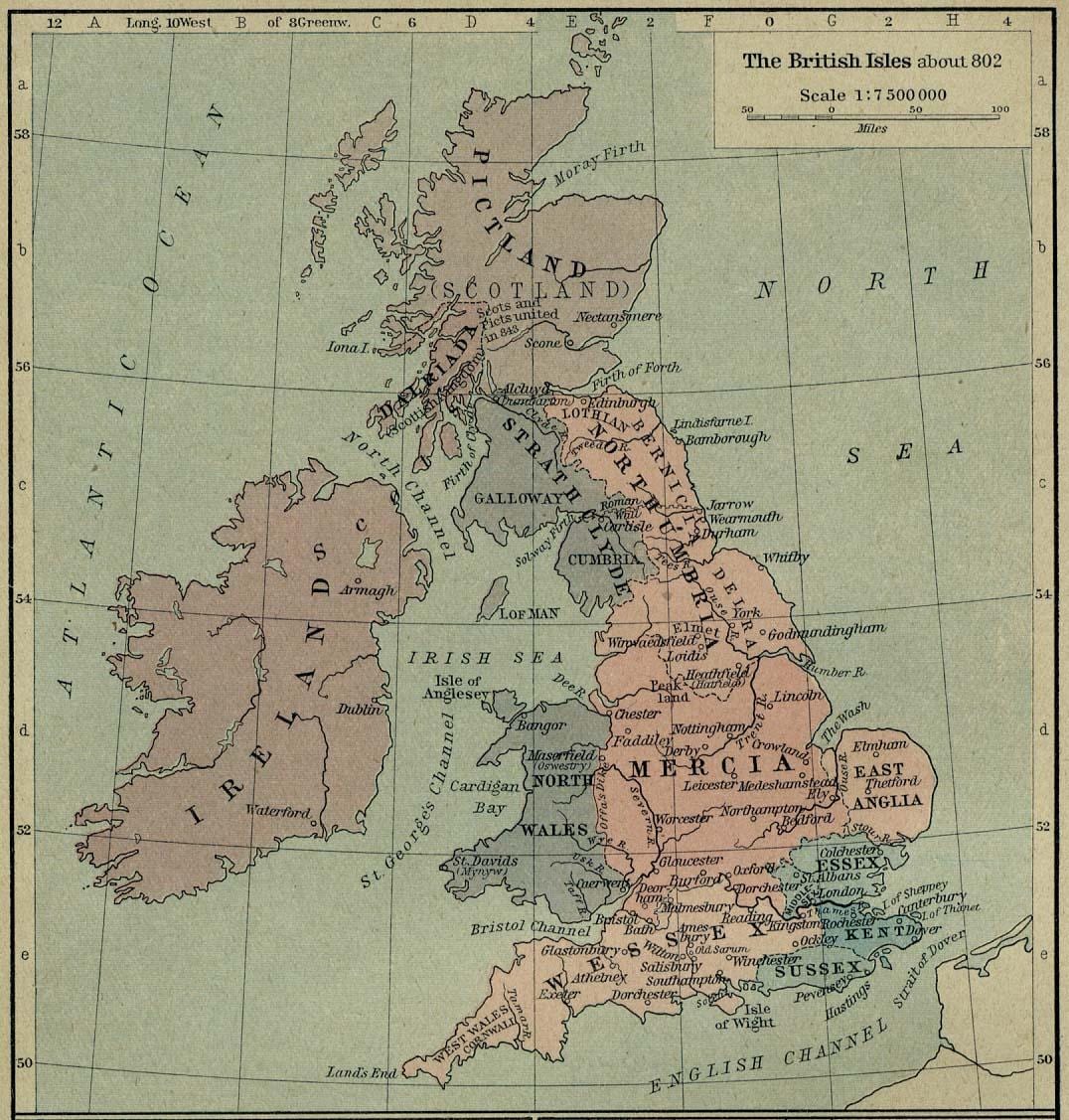 mapa de reino unido histórico