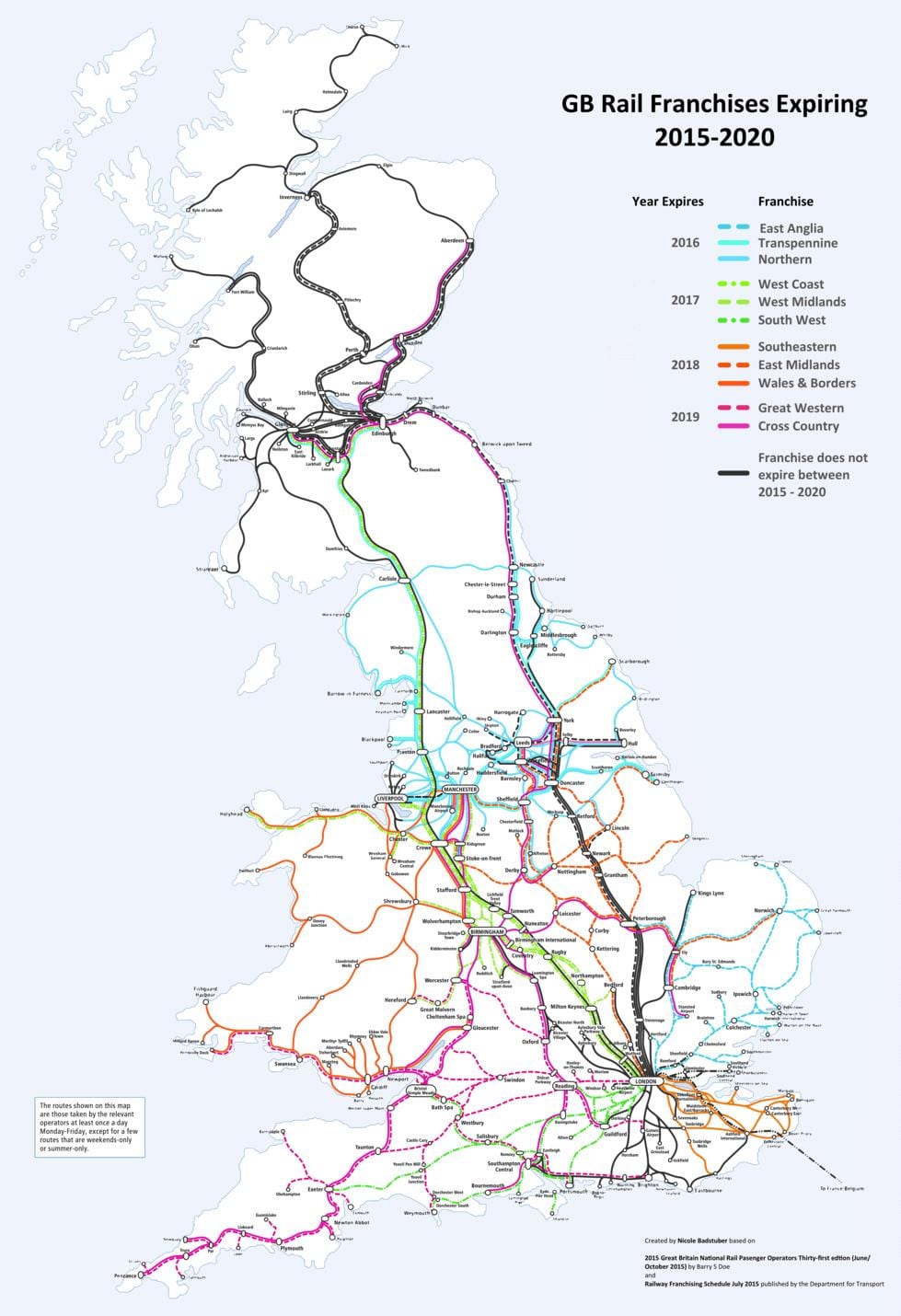 la ruta ferroviaria mapa del reino unido