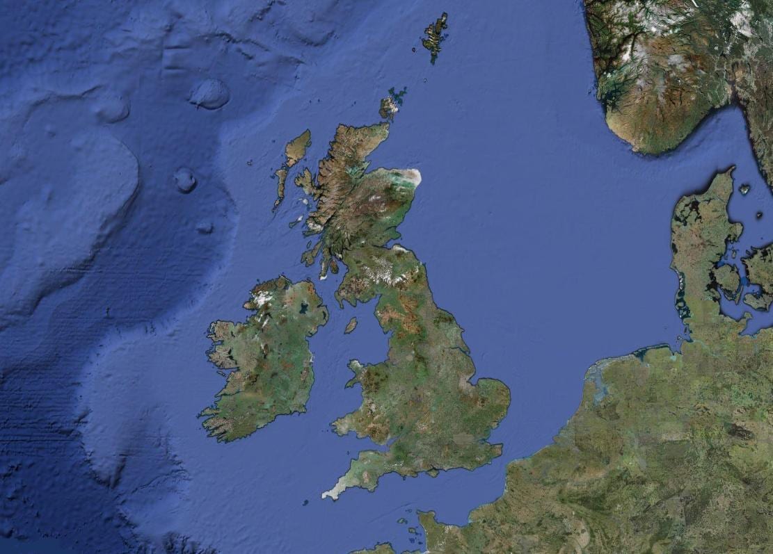 mapa de clima del reino unido