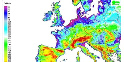 Mapa de reino unido elevación