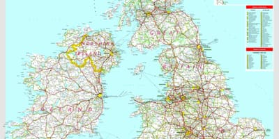Mapa de reino unido de conducción