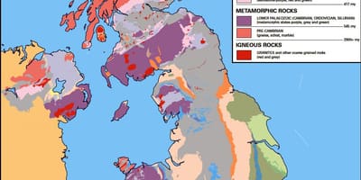 Mapa geológico de gran Bretaña
