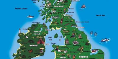 Gran Bretaña atracción mapa