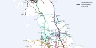 La ruta ferroviaria mapa del reino unido