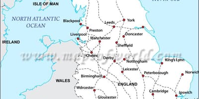 Gran Bretaña mapa de trenes