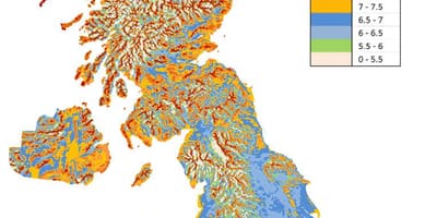Mapa de reino unido viento