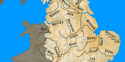 Mapa de reino unido ríos